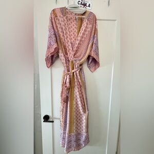 Dress Forum Pink and Gold Patterned Jumpsuit